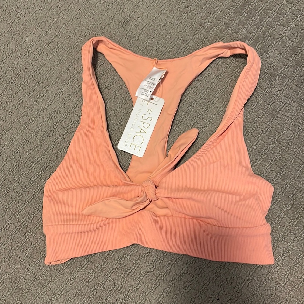 Brand new, with tags L Space ribbed bikini top.